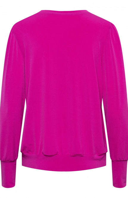 &Co woman Top laureen raspberry TO225 Stretchshop.nl