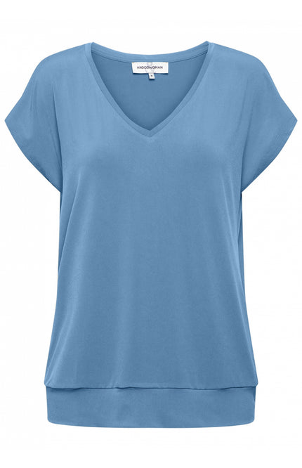 &Co woman Top lucia light denim to190 Stretchshop.nl