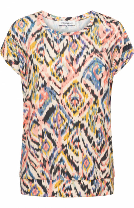 &Co woman Top lieke multi ikat to234 Stretchshop.nl