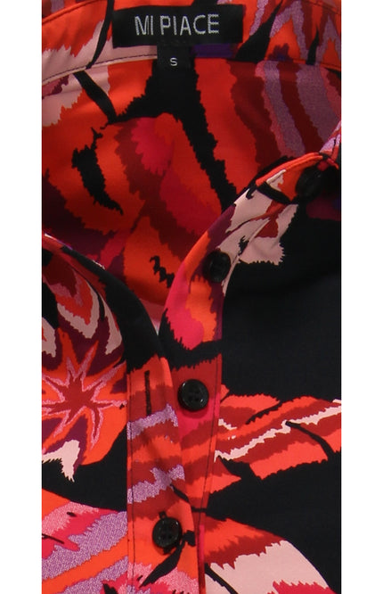 Mi Piace Travel blouse tropical multi print 202403 Stretchshop.nl