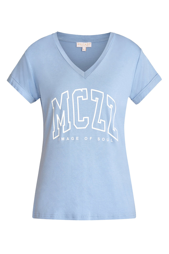 Maicazz T-shirt samantha sparkle blue d2 Stretchshop.nl