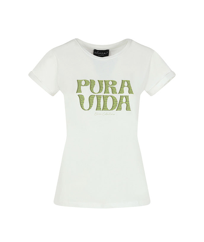 Elvira Casuals T-shirt pam offwhite 24-021 Stretchshop.nl