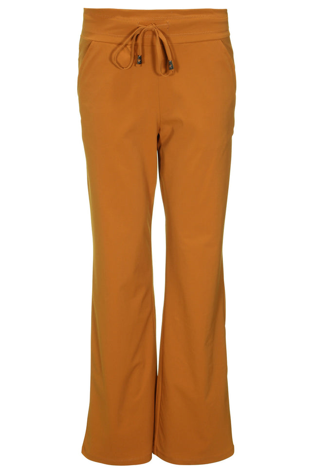 Travel broek flared curry 202089