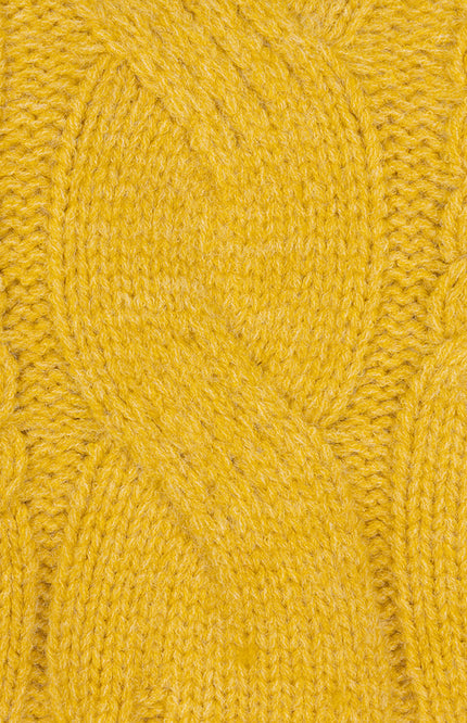 EsQualo Sweater cables v-neck warm olive 02700 Stretchshop.nl