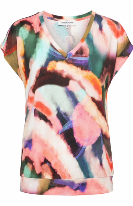 &Co woman Top lucia multi color to235 Stretchshop.nl